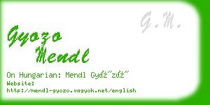 gyozo mendl business card